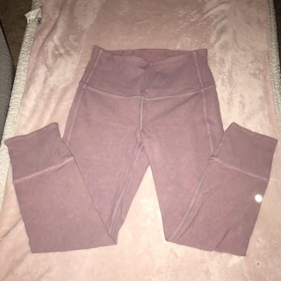 Lululemon Wunder Under Crop 23" Ribbed Leggings (Washed Antoinette Color) - Picture 10 of 12